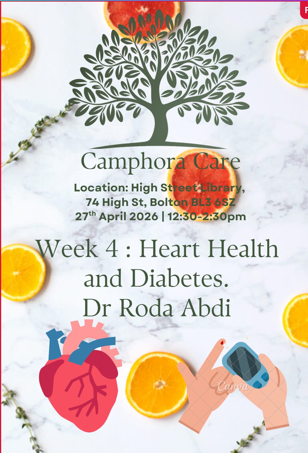 Health & Wellbeing Programme - Week 4 - Heart Health & Diabetes